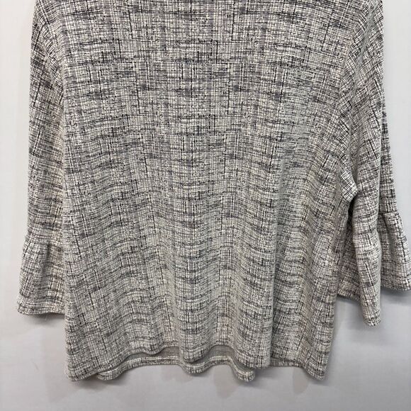 Talbots Women 3/4 Sleeve Blouse Top Shirt Size 3X Cotton Blend Gray C031 -13 - Picture 12 of 15